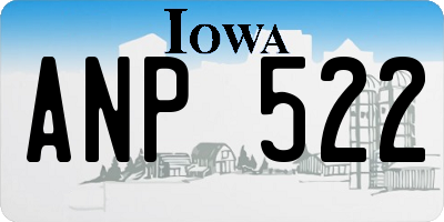 IA license plate ANP522