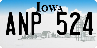 IA license plate ANP524