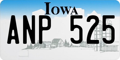 IA license plate ANP525