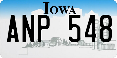 IA license plate ANP548