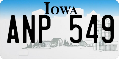 IA license plate ANP549