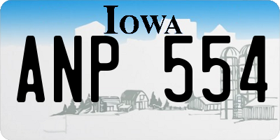 IA license plate ANP554