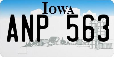 IA license plate ANP563