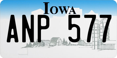 IA license plate ANP577