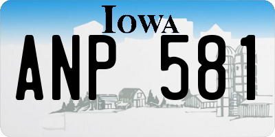 IA license plate ANP581