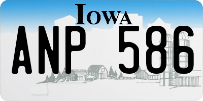IA license plate ANP586