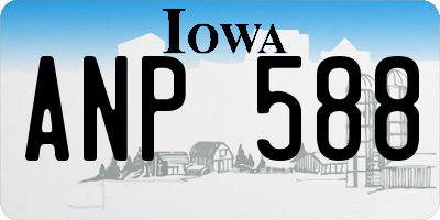 IA license plate ANP588