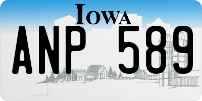 IA license plate ANP589