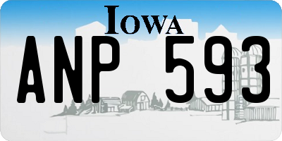 IA license plate ANP593