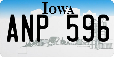 IA license plate ANP596