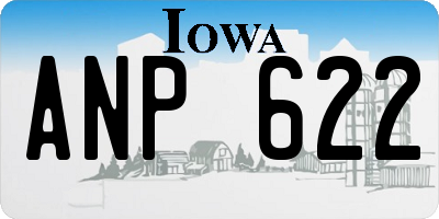 IA license plate ANP622