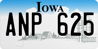 IA license plate ANP625