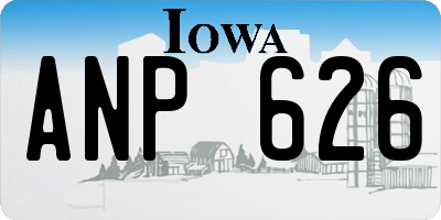 IA license plate ANP626