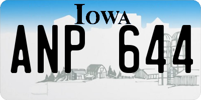 IA license plate ANP644