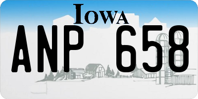 IA license plate ANP658