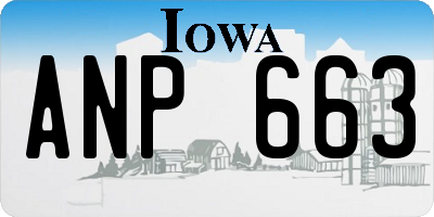 IA license plate ANP663