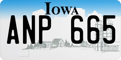 IA license plate ANP665