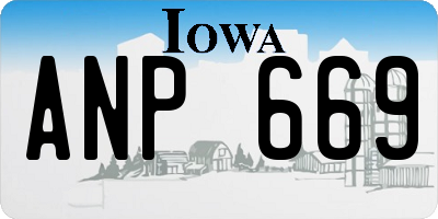 IA license plate ANP669