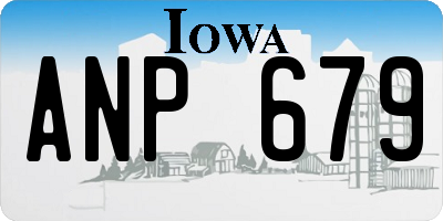 IA license plate ANP679