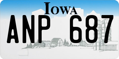 IA license plate ANP687