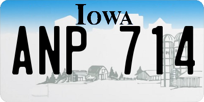 IA license plate ANP714