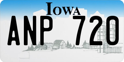 IA license plate ANP720