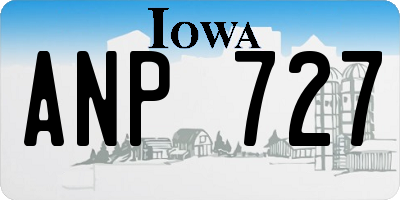 IA license plate ANP727