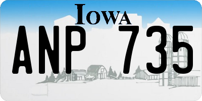 IA license plate ANP735