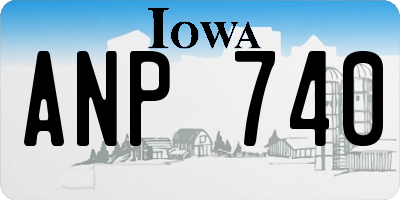 IA license plate ANP740