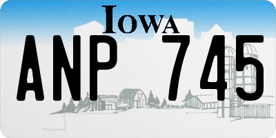 IA license plate ANP745