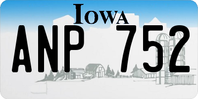 IA license plate ANP752