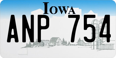 IA license plate ANP754