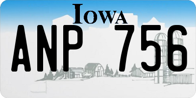 IA license plate ANP756
