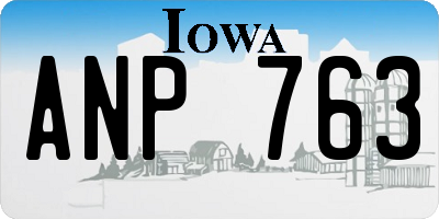 IA license plate ANP763