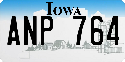 IA license plate ANP764
