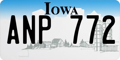 IA license plate ANP772