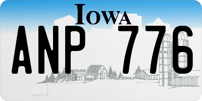 IA license plate ANP776