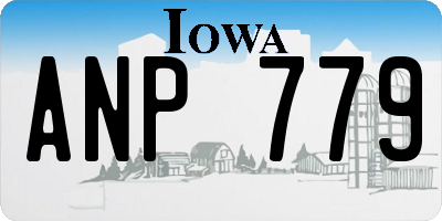 IA license plate ANP779