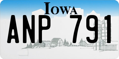 IA license plate ANP791