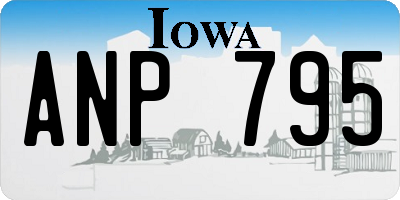 IA license plate ANP795