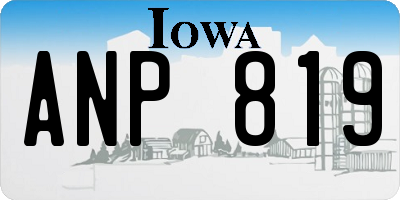 IA license plate ANP819