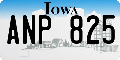 IA license plate ANP825