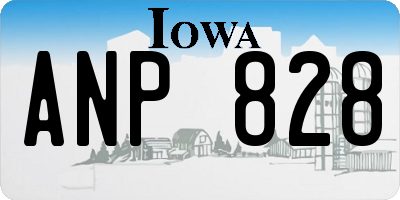 IA license plate ANP828