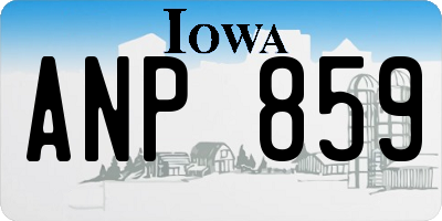 IA license plate ANP859