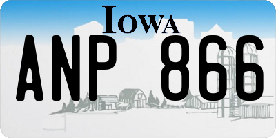 IA license plate ANP866
