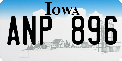 IA license plate ANP896