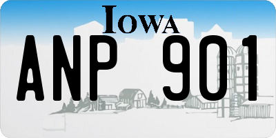 IA license plate ANP901
