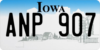 IA license plate ANP907