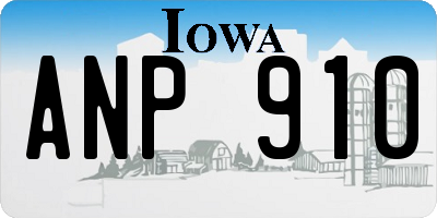 IA license plate ANP910