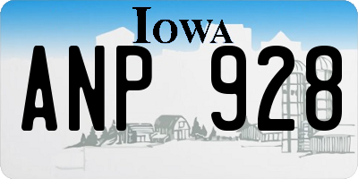 IA license plate ANP928